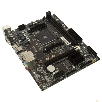 Материнская плата CBR A320 { Chipset A320, Socket AM4, 2*DDR4, mATX, VGA+HDMI, 1*PCIEx16,1*PCIEx1, 1*M.2(NVME), 4*SATA3, 2*USB2.0 + 4*USB3.0, LAN 1Gb}-1