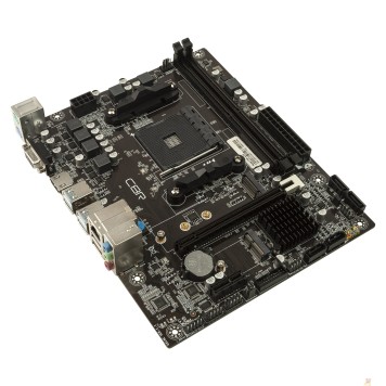 Материнская плата CBR A320 OEM { Chipset A320, Socket AM4, 2*DDR4, mATX, VGA+HDMI, 1*PCIEx16,1*PCIEx1, 1*M.2(NVME), 4*SATA3, 2*USB2.0 + 4*USB3.0, LAN 1Gb} БЕЗ УПАКОВКИ (20ШТ В КОРОБЕ)-1