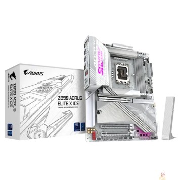 Материнская плата Gigabyte Z890 AORUS ELITE X ICE {Socket 1851, Intel®Z890, 4xDDR5-6400, 3xPCI-Ex16, 4xSATA3}