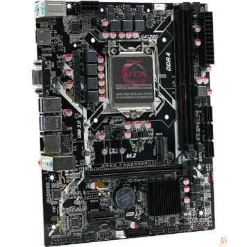 Материнская плата AFOX IH510D4-MA6-V2 (Socket 1200, mATX, H470, 2*DDR4(64Gb), VGA/HDM/DVI, 4*SATA3, 1*M.2, 1*PCIEx16/1*PCIEx1, 4*USB 2.0, 2*USB 3.0, 2 x PS/2, LAN 1*1G, RTL)-1
