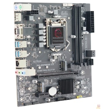 Материнская плата AFOX IH470D4-MA5-V2 (Socket 1200, mATX, H470, 2*DDR4(64Gb), VGA/HDMI, 4*SATA3, 1*M.2, 1*PCIEx16/1*PCIEx1,  4*USB 3.0,  4*USB 2.0, 1 x PS/2, LAN 1*1G, RTL)-1