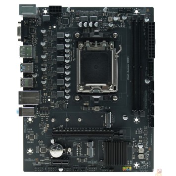 Материнская плата AFOX B650D5-MA-V2 (Socket AM5, mATX, 2*DDR5(64Gb), VGA+ HDMI+DP, 4*SATA3, 1*M.2, 1*PCIEx16/1*PCIEx1,  5*USB 2.0, 2*USB 3.0, 1 x PS/2,  LAN 1*1G, RTL)