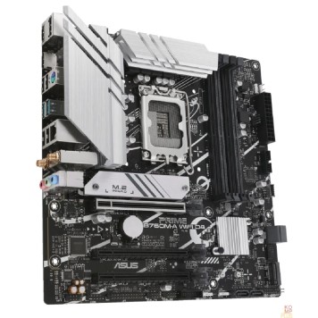 Материнская плата ASUS PRIME B760M-A WIFI D4 (Socket 1700, mATX, 4xDDR4(128GB), DP/2xHDMI 2.1, 3xPCIe 4.0x16, 1xLAN (2.5GbE), Wi-Fi, BT, 4xSATA 6Gb/s, 2xM.2, 2xUSB 3.2, 4xUSB 2.0, 1xPS/2)-2