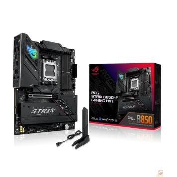 Материнская плата ASUS ROG STRIX B850-F GAMING WIFI (Socket AM5, ATX, 4xDDR5(256GB), DP/HDMI, 1xPCIe 5.0x16/1xPCIe 4.0x16, 1xLAN (2.5GbE), Wi-Fi 7, BT, 2xSATA 6Gb/s, 4xM.2, 2xType-C, 6xUSB 3.2, 4xUSB 2.0)