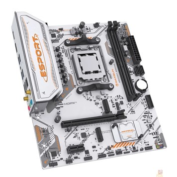 Материнская плата MAXSUN MS-eSport B850M WIFI ICE (Socket AM5, mATX, 2*DDR5(96Gb), DP/HDMI,  2*SATA3, 2*M.2,  1*PCIEx16/1*PCIEx1, 2*USB2.0, 4*USB 3.0, Bluetooth,  Wi-Fi 802.11ax, RTL)-2