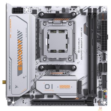 Материнская плата MAXSUN MS-eSport B650ITX WIFI ICE (Socket AM5, mini-ITX, 2*DDR5(96Gb), DP/HDMI,  2*SATA3, 2*M.2,  1*PCIEx16, 4*USB2.0, 2*USB 3.0,  LAN 1*2,5G, Bluetooth5.2,  Wi-Fi 802.11ax, RTL)-1