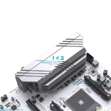 Материнская плата MAXSUN MS-B550M GAMING WIFI ICE (Socket AM4, mATX, 4*DDR4(64Gb), DP/HDMI,  3*SATA3, 2*M.2,  1*PCIEx16/1*PCIEx4, 4*USB2.0, 2*USB 3.0, LAN 1*1G, Bluetooth,  Wi-Fi 802.11ac, RTL)-1