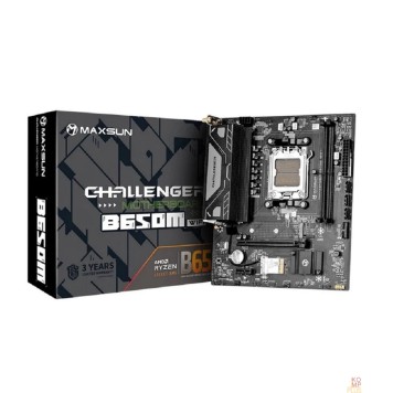 Материнская плата MAXSUN MS-Challenger B650M WIFI V2 (Socket AM5, mATX, 2*DDR5, DP/HDMI, 4*SATA3, 1*M.2, 1*PCIEx16/1*PCIEx1, 2*USB 2.0, 4*USB 3.2, LAN 1*1G,  Bluetooth,  Wi-Fi 802.11ac,  RTL)