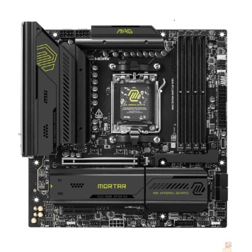 Материнская плата Материнская плата MSI MAG B850M MORTAR WIFI SocketAM5 AMD B850 4xDDR5 mATX AC`97 8ch(7.1) 5Gigabit RAID+HDMI-1