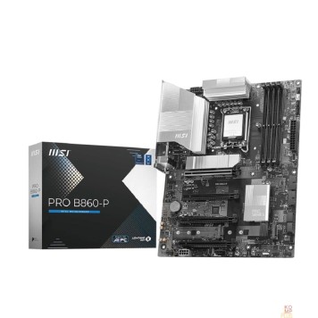 Материнская плата Материнская плата MSI PRO B860-P Soc-1851 Intel B860 4xDDR5 ATX AC`97 8ch(7.1) 5Gigabit RAID+HDMI+DP