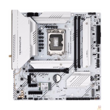 Материнская плата MAXSUN MS-Terminator B760M GKD5 ICE (Socket 1700, mATX, 2*DDR5(96Gb), DP/HDMI, 3*SATA3, 4*M.2, 1*PCIEx16/1*PCIEx4, 6*USB2.0, 2*USB 3.2, LAN 1*2.5G, ARGB, white, RTL)