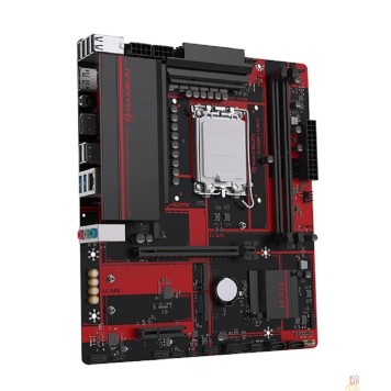 Материнская плата MAXSUN MS-B760M I-CAFE (Socket 1700, mATX, 2*DDR5(96Gb), DP/HDMI, 2*SATA3, 3*M.2, 1*PCIEx16/1*PCIEx4, 6*USB 2.0, 2*USB 3.2 Gen1, LAN 1*2,5G, ARGB, black-red, RTL)-2