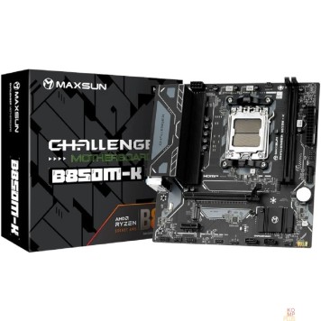 Материнская плата MAXSUN MS-Challenger B850M-K (Socket AM5, mATX, 2*DDR5(96Gb), HDMI, 2*SATA3, 1*M.2, 1*PCIEx16/1*PCIEx1, 2*USB2.0, 4*USB 3.0,  LAN 1*1G, RTL)