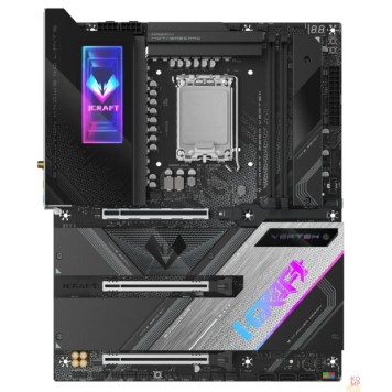 Материнская плата MAXSUN MS-iCraft Z890 VERTEX (Socket 1851, ATX, 2*DDR5(128Gb), DP/HDMI, 4*SATA3, 4*M.2, 3xPCI-Ex16, 2*Type-C, 9*USB 3.1, LAN 1*5G, BT 5.4, Wi-Fi 7, SPDIF, black, RTL)-1