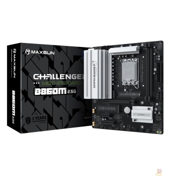 Материнская плата MS-Challenger B860M 2.5G (Socket 1851, mATX, 2*DDR5(96Gb), DP/HDMI, 2xSATA3, 2*M.2,1xPCI-Ex16/1xPCI-Ex4/1xPCI-Ex1, 4*USB 2.0, 4*USB 3.2, LAN 1*2.5G, Black, RTL)