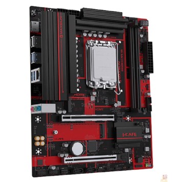 Материнская плата MS-B860M I-CAFE 5G (Socket 1851, mATX, 2*DDR5, HDMI, 2xSATA3, 2*M.2,1xPCI-Ex16/1xPCI-Ex4, 4*USB 2.0, 2*USB 3.2, LAN 1*5G, black-red, RTL)-2