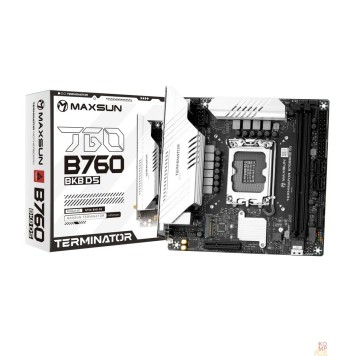 Материнская плата MS-Terminator B760BKB D5 WIFI (Socket 1700, mATX, 2*DDR5(96Gb), DP/HDMI, 2*SATA3, 4*M.2, 1xPCI-Ex16/1*PCIEx4, 4*USB 2.0, 4*USB 3.2 5G, LAN 1*2.5G,  BT, Wi-Fi 6E, RTL)