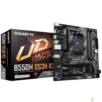 Материнская плата Gigabyte B550M DS3H R2 {AM4 AMD B550 4xDDR4 mATX }  