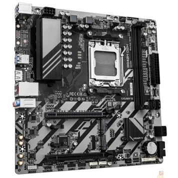 Материнская плата Gigabyte B840M D2H {Socket AM5, AMD B840, 2xDDR5-5200, HDMI, 2xPCI-Ex16, 4xSATA3(RAID 0/1/10), 2xM.2, 8 Ch Audio, 1x2,5GLan, (4+4)xUSB2.0, (2+2)xUSB3.2, 1xPS/2, mATX} RTL -2