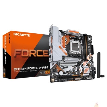 Материнская плата Материнская плата Gigabyte B850M FORCE WF6E SocketAM5 AMD B850 2xDDR5 mATX AC`97 8ch(7.1) 2.5Gg RAID+HDMI+DP