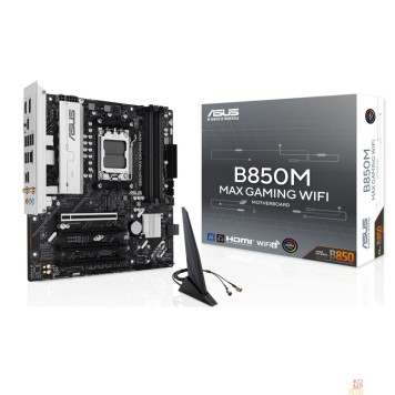 Материнская плата Материнская плата ASUS B850M MAX GAMING WIFI AM5 mATX 4xDDR5 4xPCIEx16 3xM.2 USB-C DP HDMI GLAN Wi-Fi 6