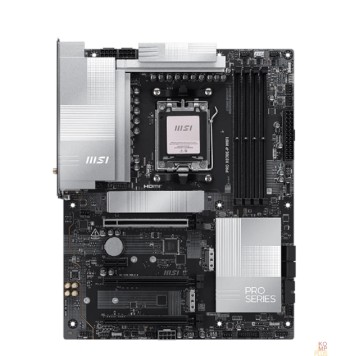 Материнская плата Материнская плата MSI PRO X870E-P WIFI X870E, AM5, 4*DDR5, 3*PCIEx16, 1*PCIEx1, 3*M.2, 2*TypeC, 2*USB3.2Gen2, 6*USB3.2Gen1, 10*USB2.0, 4*SATA3.0, 5G, Type-C(DP), HDMI, ATX, RTL-1