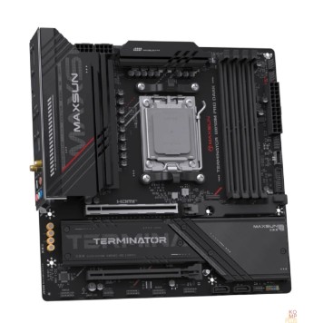 Материнская плата MAXSUN MS-Terminator B850M PRO DARK WIFI (Socket AM5, mATX, 4*DDR5(192Gb), DP/HDMI, 2*SATA3, 3*M.2, 1*PCIEx16/1*PCIEx4, 1* Type-C, 4*USB 2.0, 4*USB 3.2, LAN 1*2.5G, SPDIF, WiFi 6E,  RTL)-2