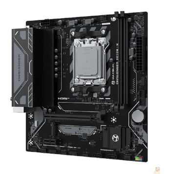 Материнская плата MAXSUN MS-Challenger B850M-K WIFI (Socket AM5, mATX, 2*DDR5 (96Gb), HDMI 1.4, 2*SATA3, 1*M.2, 1*PCIEx16/1*PCIEx1, 2*USB 2.0, 4*USB 3.2, LAN 1*1G, Wi-Fi 6,  RTL)-2