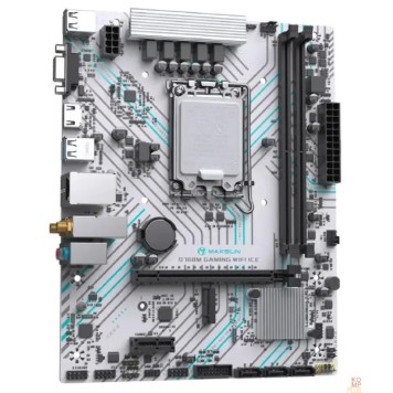 Материнская плата MAXSUN MS-B660M GAMING WIFI ICE (Socket 1700, mATX, 2*DDR4(64Gb), VGA/HDMI, 3*SATA3, 1*M.2, 1*PCIEx16/1*PCIEx1, 4*USB2.0, 2*USB 3.2, LAN 1*1G, Bluetooth 4.2,  Wi-Fi 802.11ac, RTL)-1