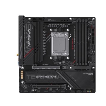Материнская плата MAXSUN MS-Terminator B850M PRO DARK WIFI (Socket AM5, mATX, 4*DDR5(192Gb), DP/HDMI, 2*SATA3, 3*M.2, 1*PCIEx16/1*PCIEx4, 1* Type-C, 4*USB 2.0, 4*USB 3.2, LAN 1*2.5G, SPDIF, WiFi 6E,  RTL)-1