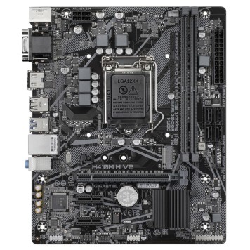Материнская плата Gigabyte H410M H (2.0) LGA1200,Q470E,2xDDR4,1*PCI-Ex16, 2*PCI-Ex1, M.2, TypeC, 3*USB3.2Gen1, 6*USB2.0, 4*SATA3.0, 1G, VGA, HDMI mATX RTL-1