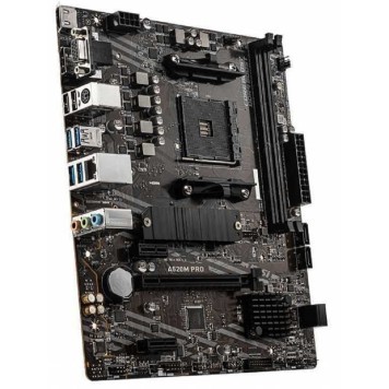 Материнская плата MSI A520M PRO Soc-AM4 AMD A520 2xDDR4 mATX AC`97 8ch(7.1) GbLAN RAID+VGA+HDMI+DP-1