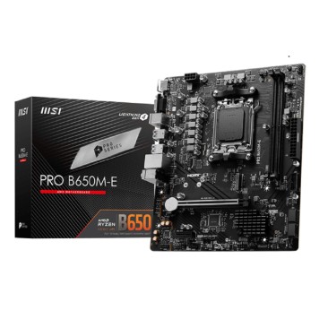 Материнская плата MSI PRO B650M-E SocketAM5 AMD B650 2xDDR5 mATX AC`97 8ch(7.1) GbLAN RAID+VGA+HDMI