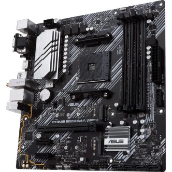 Материнская плата ASUS Prime B550M-A WiFi II B550 Socket AM4 4xDDR4, 4xSATA3, RAID, 2xM.2, 1xPCI-E16x, 6xUSB3.2, D-Sub, DVI-D, HDMI, WiFi, Glan, mATX-2