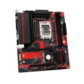 Материнская плата MAXSUN MS-B760M I-CAFE D4  (Socket 1700, mATX, 2*DDR4(64Gb), DP/HDMI, 2*SATA3, 3*M.2, 1*PCIEx16/1*PCIEx4, 6*USB 2.0, 2*USB 3.2 Gen1, LAN 1*2,5G, ARGB, black-red, RTL)
