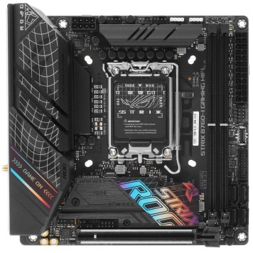 Материнская плата ASUS ROG STRIX B760-I GAMING WIFI  (Socket 1700, mini ITX, 2xDDR5(96GB), DP/HDMI, 1xPCIe 5.0x16, 1xLAN (2.5GbE), Wi-Fi, 4xSATA 6Gb/s, 2xM.2, 2xType-C, 3xUSB 3.2, 3xUSB 2.0)
