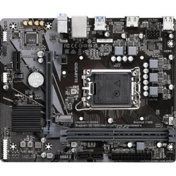 Материнская плата Gigabyte H610M K DDR4 H610M K DDR4, RTL Socket 1700, Intel®H610, 2xDDR4-3200, HDMI, 1xPCI-Ex16, 1xPCI-Ex1, 2xSATA3(RAID 0/1/5/10), 1xM.2, 8Ch Audio, GLan, (4+2)xUSB2.0, (2+2)xUSB3.2, mATX, RTL 10