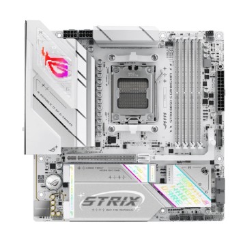 Материнская плата ASUS ROG STRIX B850-G GAMING WIFI (Socket AM5, mATX, 4xDDR5(256GB), DP/HDMI, 2xPCIe 5.0x16, 1xLAN (2.5GbE), Wi-Fi, BT, 2xSATA 6Gb/s, 4xM.2, 2xType-C, 6xUSB 3.2, 2xUSB 2.0)