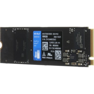 накопитель WD SSD M.2 500GB Blue SN5100 SSD WDS500G5B0E PCIe NVMe 4.0 x4-2