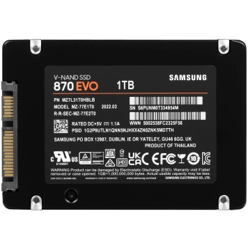 накопитель Samsung SSD 1Tb 870 EVO Series MZ-77E1T0B/EU -1