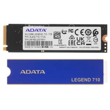 накопитель A-DATA SSD 1Tb Legend 710 M.2 2280,  PCI-E 3.0 x4  ALEG-710-1TCS