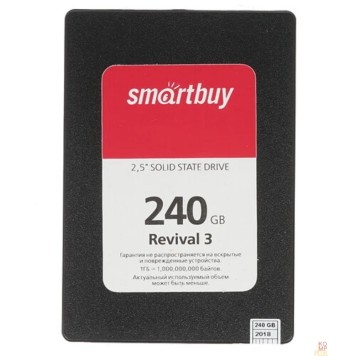 накопитель Smartbuy SSD 240Gb Revival 3 SB240GB-RVVL3-25SAT3 {SATA3.0, 7mm}