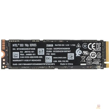 накопитель Intel SSD 256Gb M.2 760P Series SSDPEKKW256G8XT