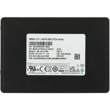 накопитель Samsung SSD 3840Gb PM9A3 NVMe MZQL23T8HCLS-00A07-1
