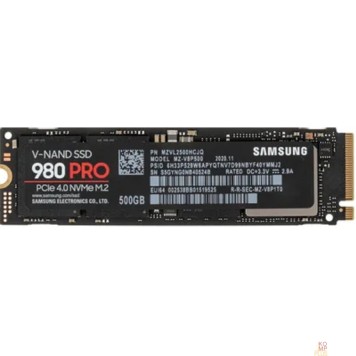 накопитель Samsung SSD 500Gb 980 PRO M.2 MZ-V8P500BW