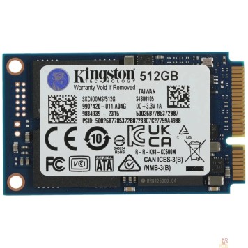 накопитель Kingston SSD 512GB KC600 Series SKC600MS/512G mSATA