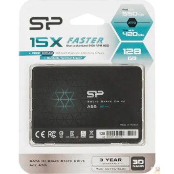 накопитель Silicon Power SSD 128Gb A55 SP128GBSS3A55S25 {SATA3.0, 7mm}-1