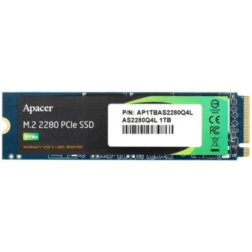 накопитель SSD Apacer M.2 2280 1TB AS2280Q4L Client SSD AP1TBAS2280Q4L-1 PCI-E 4.0 4x, 3600/3000, 3D NAND