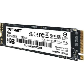 носитель информации SSD Patriot PCIe 3.0 x4 512GB P320P512GM28 P320 M.2 2280-1
