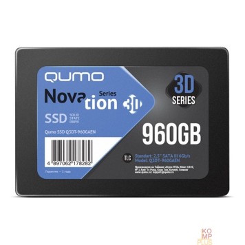 накопитель QUMO SSD 960GB QM Novation Q3DT-960GSCY {SATA3.0}